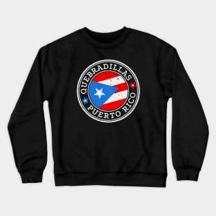 Quebradillas Puerto Rico Puerto Rican Pride Flag Crewneck Sweatshirt